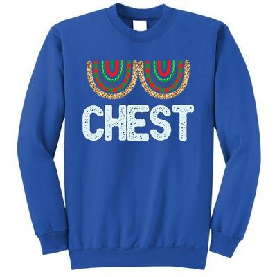 Chest Funny Xmas Chestnuts Matching Couples Christmas Nuts Funny Gift Sweatshirt