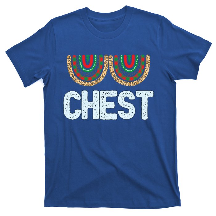 Chest Funny Xmas Chestnuts Matching Couples Christmas Nuts Funny Gift T-Shirt