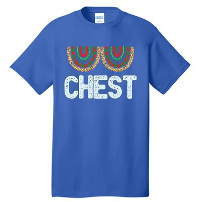 Chest Funny Xmas Chestnuts Matching Couples Christmas Nuts Funny Gift Tall T-Shirt