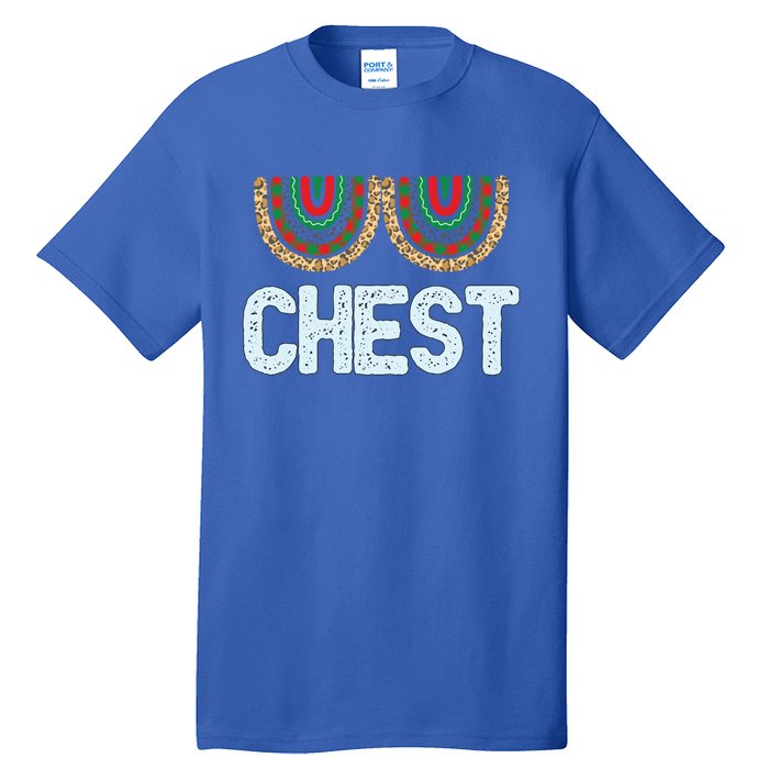 Chest Funny Xmas Chestnuts Matching Couples Christmas Nuts Funny Gift Tall T-Shirt