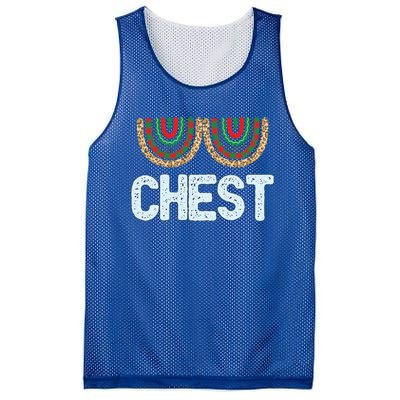 Chest Funny Xmas Chestnuts Matching Couples Christmas Nuts Funny Gift Mesh Reversible Basketball Jersey Tank