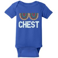 Chest Funny Xmas Chestnuts Matching Couples Christmas Nuts Funny Gift Baby Bodysuit