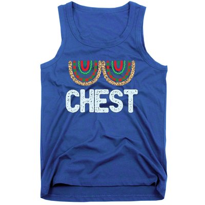 Chest Funny Xmas Chestnuts Matching Couples Christmas Nuts Funny Gift Tank Top