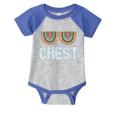 Chest Funny Xmas Chestnuts Matching Couples Christmas Nuts Funny Gift Infant Baby Jersey Bodysuit