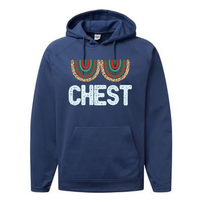 Chest Funny Xmas Chestnuts Matching Couples Christmas Nuts Funny Gift Performance Fleece Hoodie