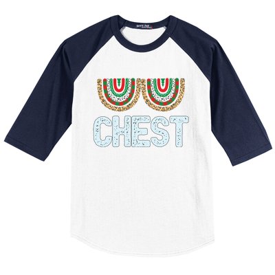 Chest Funny Xmas Chestnuts Matching Couples Christmas Nuts Funny Gift Baseball Sleeve Shirt