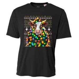 Christmas Family Xmas Ugly Christmas Outfit Merry Cow Tank Top Cooling Performance Crew T-Shirt