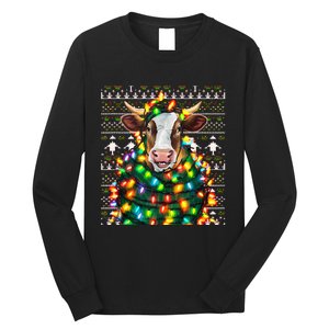 Christmas Family Xmas Ugly Christmas Outfit Merry Cow Tank Top Long Sleeve Shirt