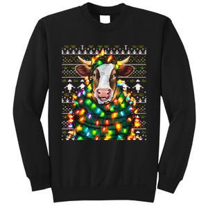 Christmas Family Xmas Ugly Christmas Outfit Merry Cow Tank Top Sweatshirt