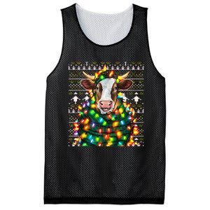 Christmas Family Xmas Ugly Christmas Outfit Merry Cow Tank Top Mesh Reversible Basketball Jersey Tank