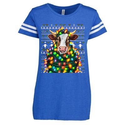 Christmas Family Xmas Ugly Christmas Outfit Merry Cow Tank Top Enza Ladies Jersey Football T-Shirt