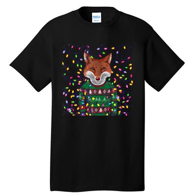 Christmas Family Xmas Ugly Christmas Outfit Merry Fox Tank Top Tall T-Shirt