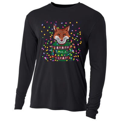 Christmas Family Xmas Ugly Christmas Outfit Merry Fox Tank Top Cooling Performance Long Sleeve Crew