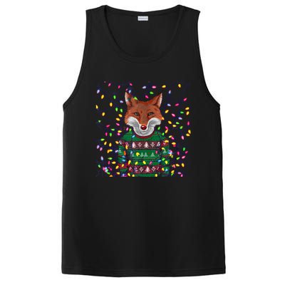 Christmas Family Xmas Ugly Christmas Outfit Merry Fox Tank Top PosiCharge Competitor Tank