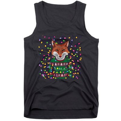 Christmas Family Xmas Ugly Christmas Outfit Merry Fox Tank Top Tank Top