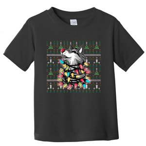 Christmas Family Xmas Ugly Christmas Outfit Merry Wolf Tank Top Toddler T-Shirt