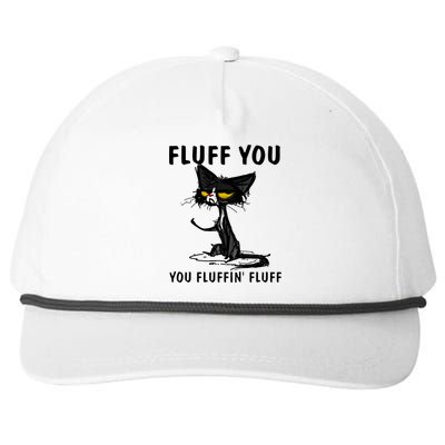 Cat Fluff You Fluffin Fluff Gift For Cat Lover Great Gift Snapback Five-Panel Rope Hat