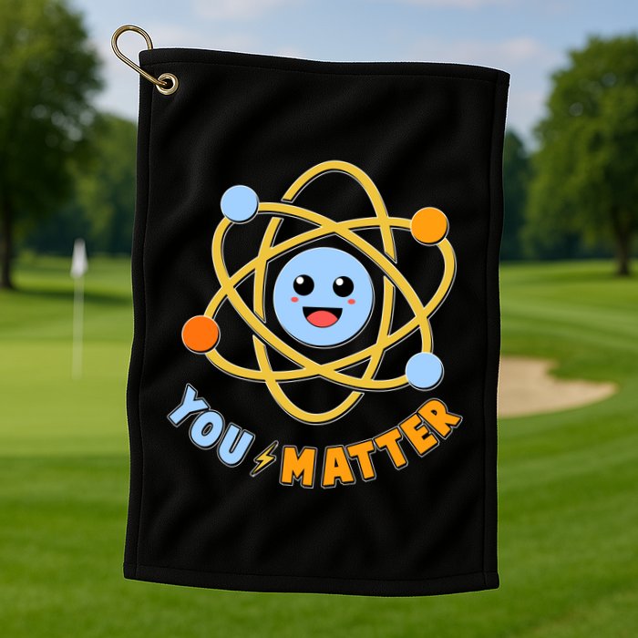 Cute Funny You Matter Science Atom Golf Towel