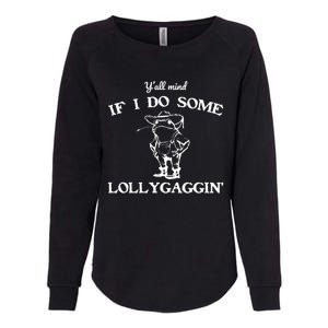 Cowboy Frog YAll Mind If I Do Some Lollygaggin Womens California Wash Sweatshirt