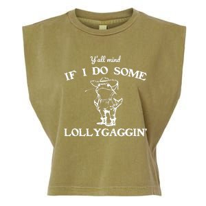 Cowboy Frog YAll Mind If I Do Some Lollygaggin Garment-Dyed Women's Muscle Tee