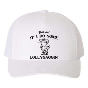 Cowboy Frog YAll Mind If I Do Some Lollygaggin Yupoong Adult 5-Panel Trucker Hat