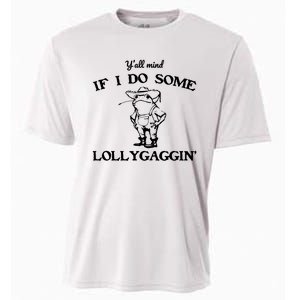 Cowboy Frog YAll Mind If I Do Some Lollygaggin Cooling Performance Crew T-Shirt