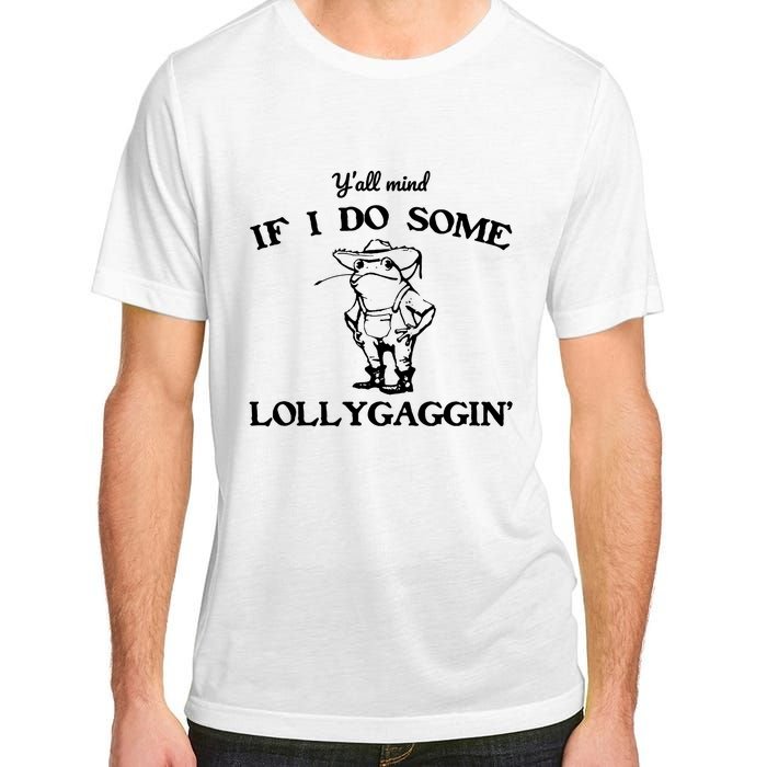 Cowboy Frog YAll Mind If I Do Some Lollygaggin Adult ChromaSoft Performance T-Shirt