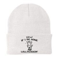 Cowboy Frog YAll Mind If I Do Some Lollygaggin Knit Cap Winter Beanie