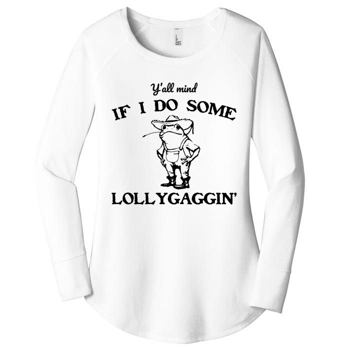 Cowboy Frog YAll Mind If I Do Some Lollygaggin Women's Perfect Tri Tunic Long Sleeve Shirt