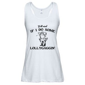 Cowboy Frog YAll Mind If I Do Some Lollygaggin Ladies Essential Flowy Tank