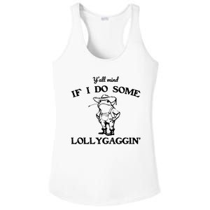 Cowboy Frog YAll Mind If I Do Some Lollygaggin Ladies PosiCharge Competitor Racerback Tank