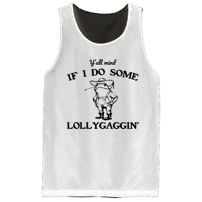 Cowboy Frog YAll Mind If I Do Some Lollygaggin Mesh Reversible Basketball Jersey Tank