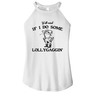 Cowboy Frog YAll Mind If I Do Some Lollygaggin Women's Perfect Tri Rocker Tank