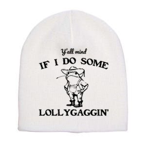 Cowboy Frog YAll Mind If I Do Some Lollygaggin Short Acrylic Beanie