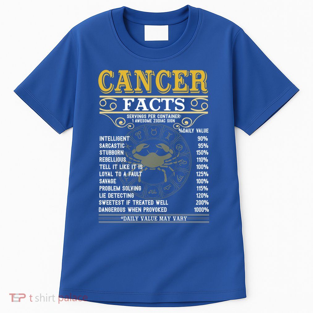 Cancer Facts Zodiac Signs Funny Birthday Funny Gift Funny Gift Tall T-Shirt