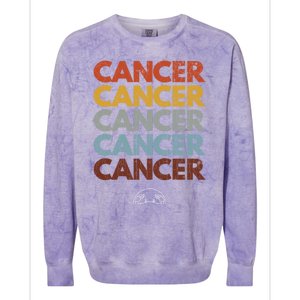 Cancer Funny Zodiac Graphic Gift Colorblast Crewneck Sweatshirt