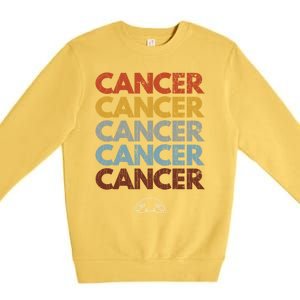 Cancer Funny Zodiac Graphic Gift Premium Crewneck Sweatshirt