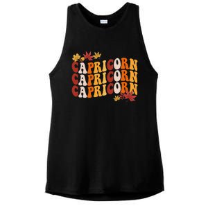 Capricorn For  Zodiac Sign Astrology Fall Vibess Ladies PosiCharge Tri-Blend Wicking Tank