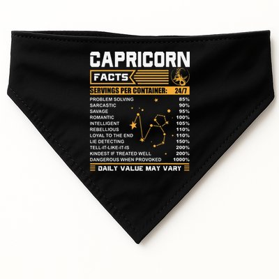 Capricorn Facts Zodiac Funny Capricorn Birthday Gift USA-Made Doggie Bandana
