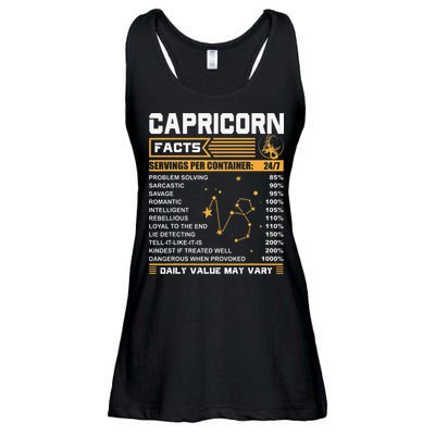 Capricorn Facts Zodiac Funny Capricorn Birthday Gift Ladies Essential Flowy Tank