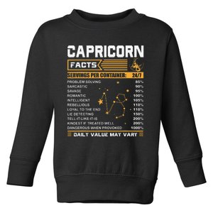 Capricorn Facts Zodiac Funny Capricorn Birthday Gift Toddler Sweatshirt