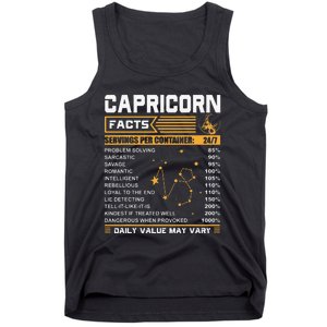 Capricorn Facts Zodiac Funny Capricorn Birthday Gift Tank Top