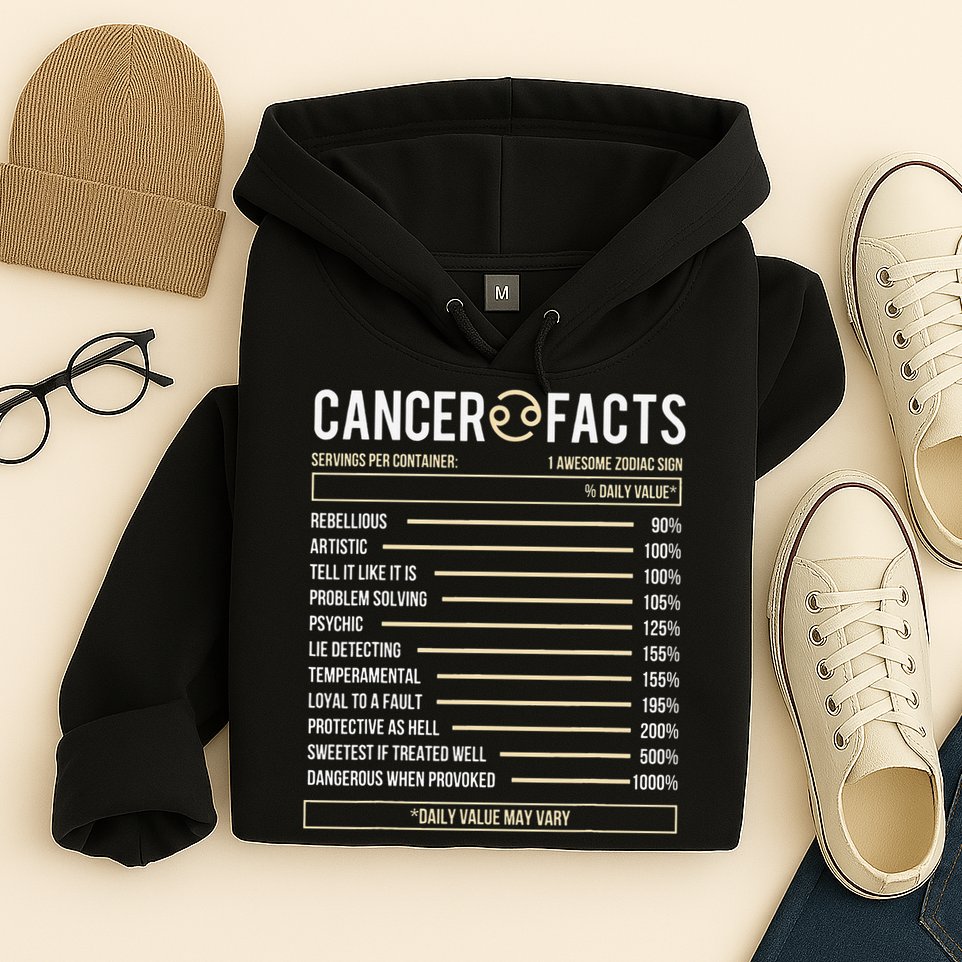 Cancer Facts Zodiac Sign Birthday Horoscope Astrology Hoodie