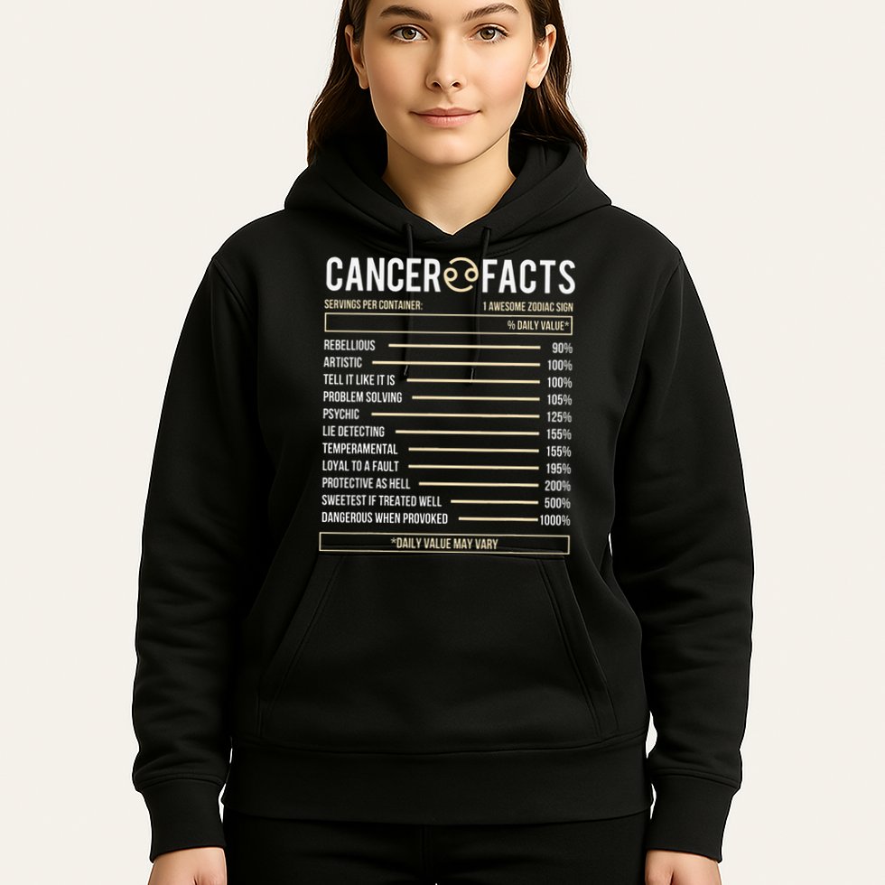 Cancer Facts Zodiac Sign Birthday Horoscope Astrology Hoodie