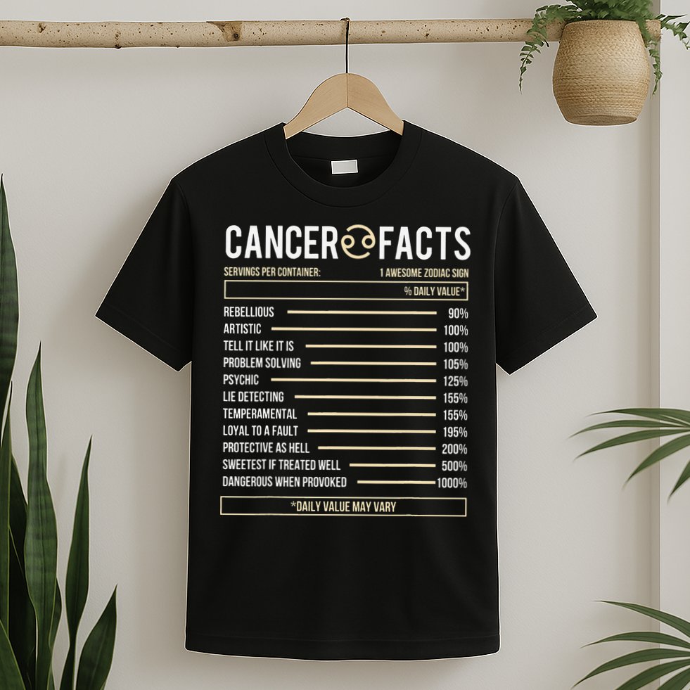 Cancer Facts Zodiac Sign Birthday Horoscope Astrology T-Shirt