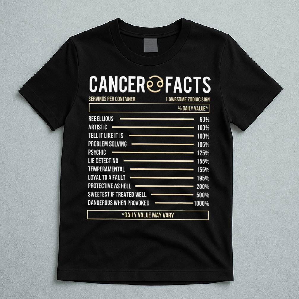 Cancer Facts Zodiac Sign Birthday Horoscope Astrology T-Shirt