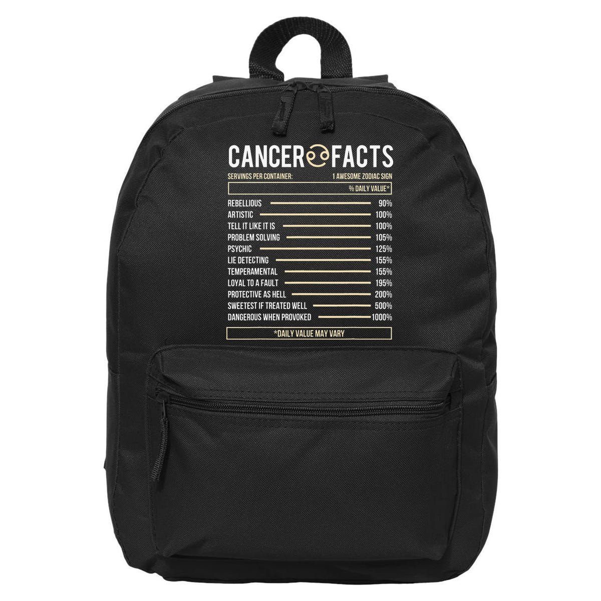 Cancer Facts Zodiac Sign Birthday Horoscope Astrology 16 in Basic Backpack