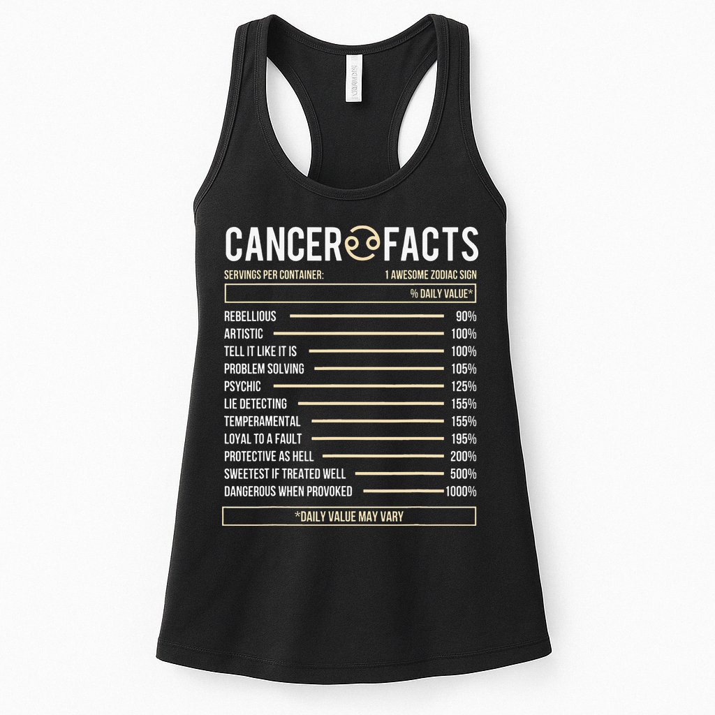 Cancer Facts Zodiac Sign Birthday Horoscope Astrology Womens Tank Top