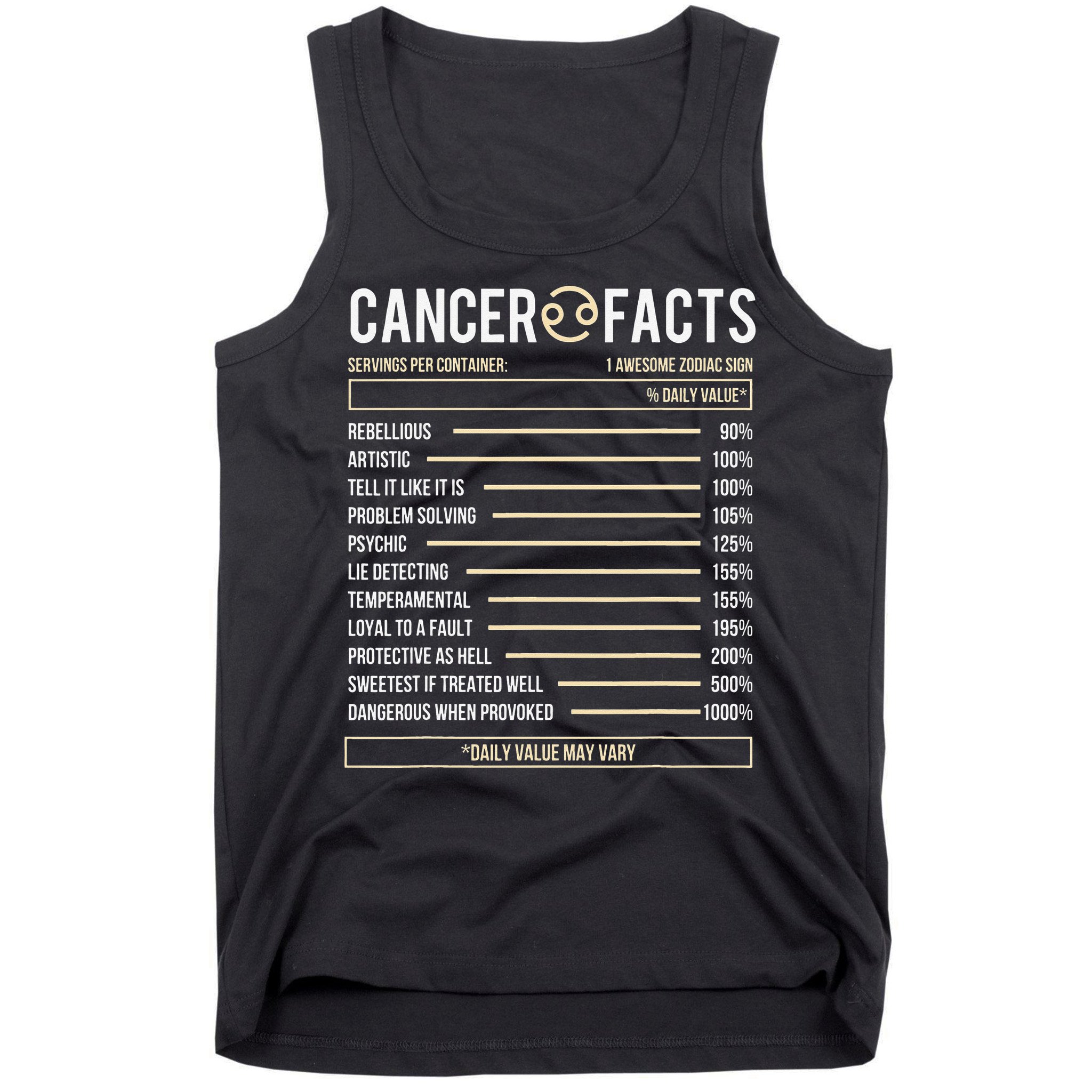 Cancer Facts Zodiac Sign Birthday Horoscope Astrology Tank Top