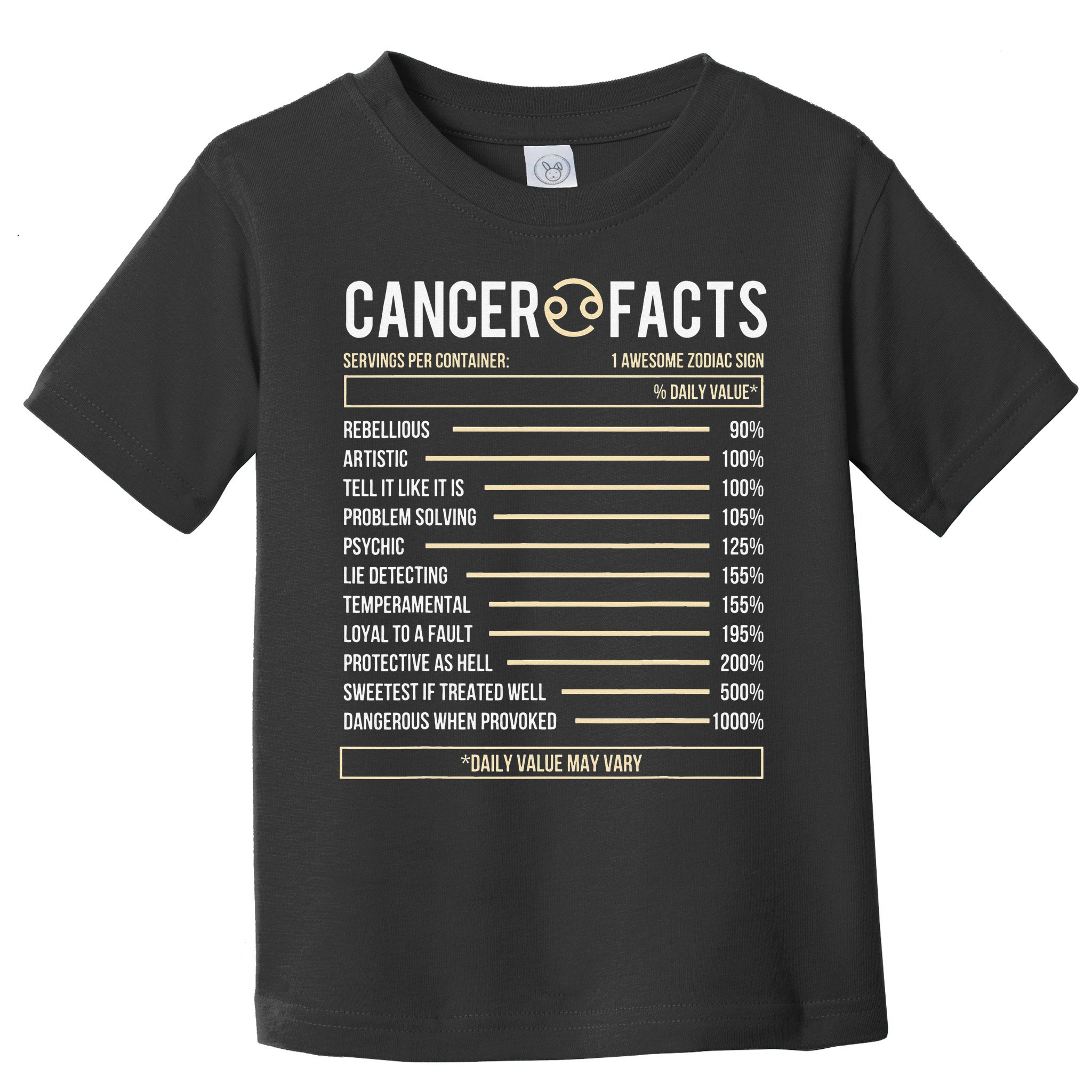 Cancer Facts Zodiac Sign Birthday Horoscope Astrology Toddler T-Shirt